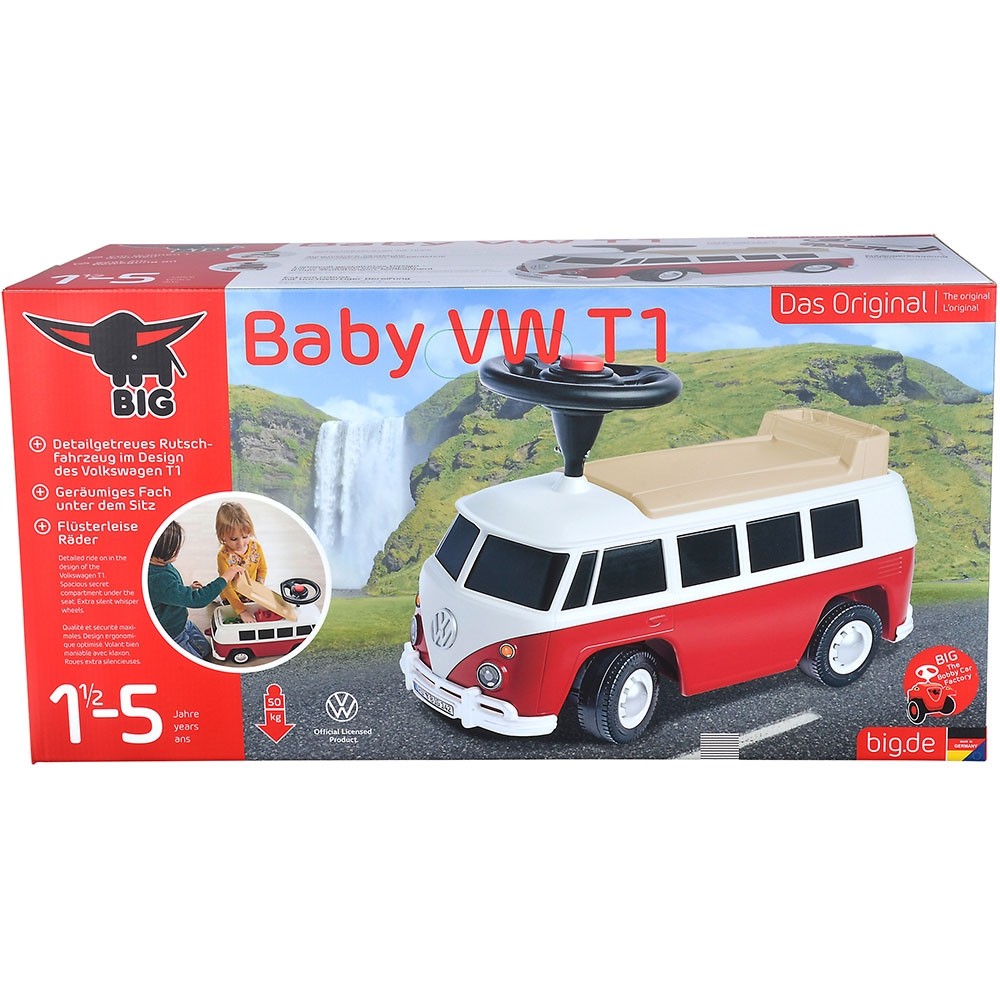 Masinuta Big Baby VW T1 Rosu, Licenta Volkswagen - imagine 6