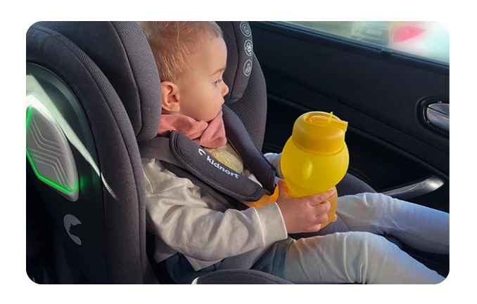Sticlă Silicon Kidnort cu Pai Retractabil 600ml - imagine 3