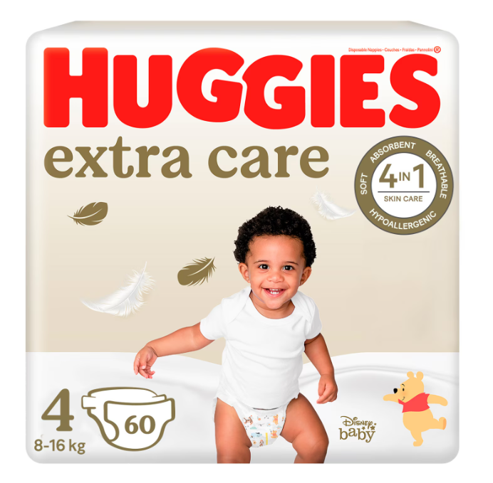Scutece Huggies Extra Care 4, 8-16kg, 60 buc - imagine 6