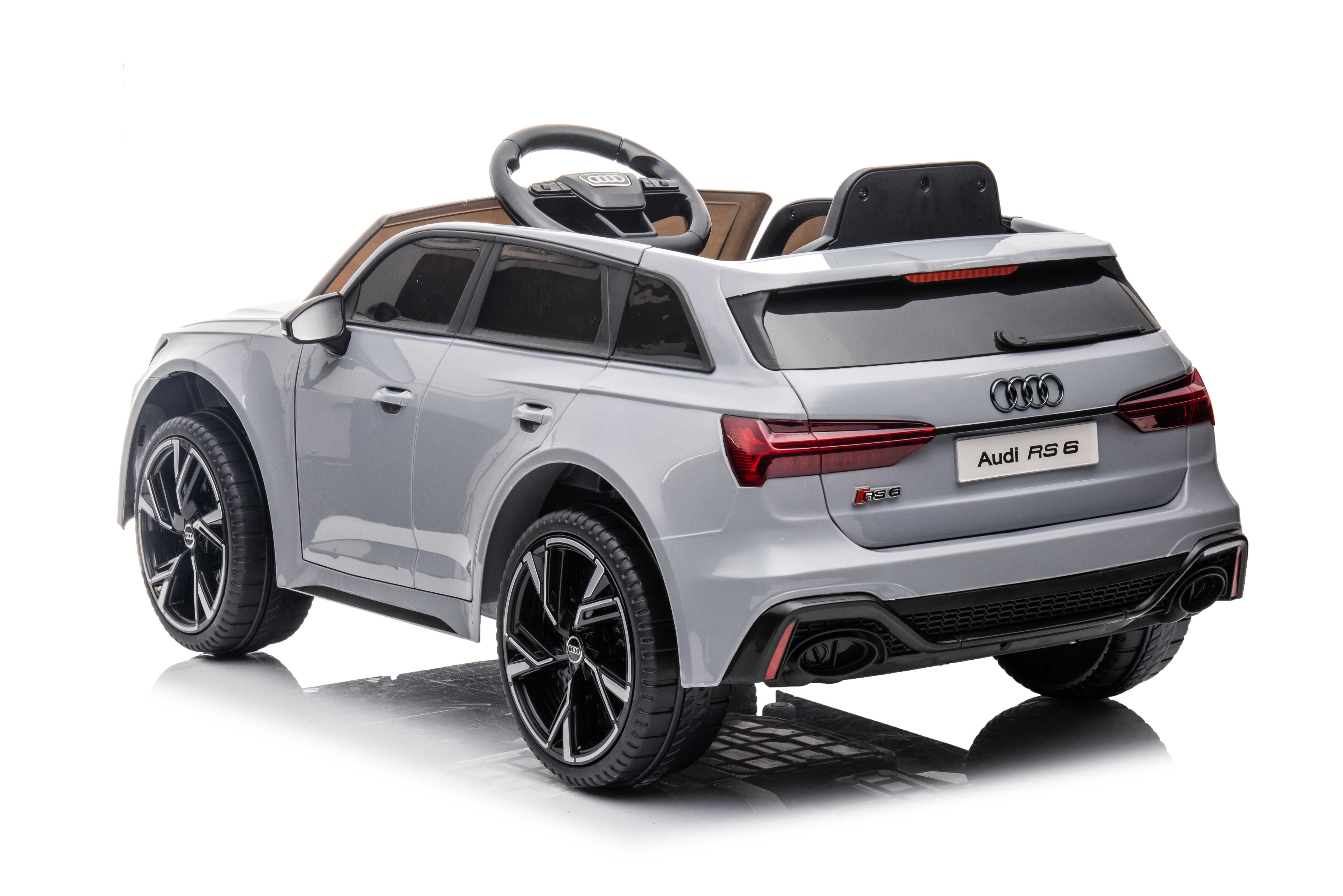 Mașinuța Electrică Audi RS6 12V Gri - imagine 4