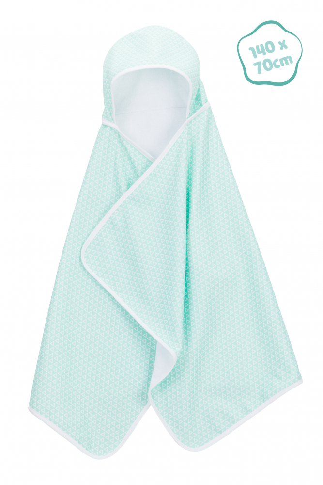 Prosop Bumbac cu Căciulă Fillikid Mint, 140x70cm - imagine 7