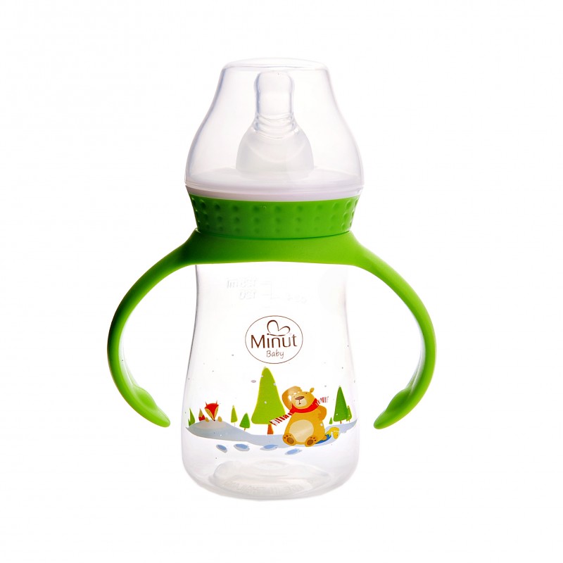 Biberon Minut Baby 125ml cu Mânere 0+ - imagine 4