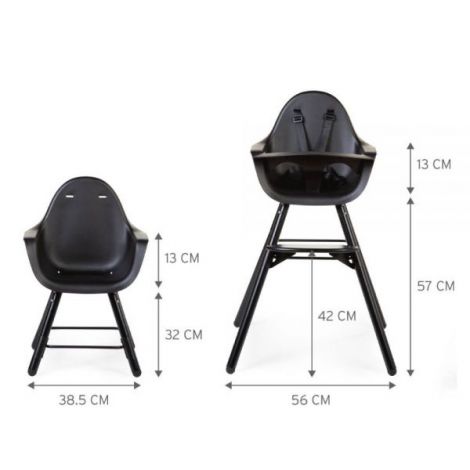 Childhome Evolu 2 - Scaun masă reglabil negru - imagine 2