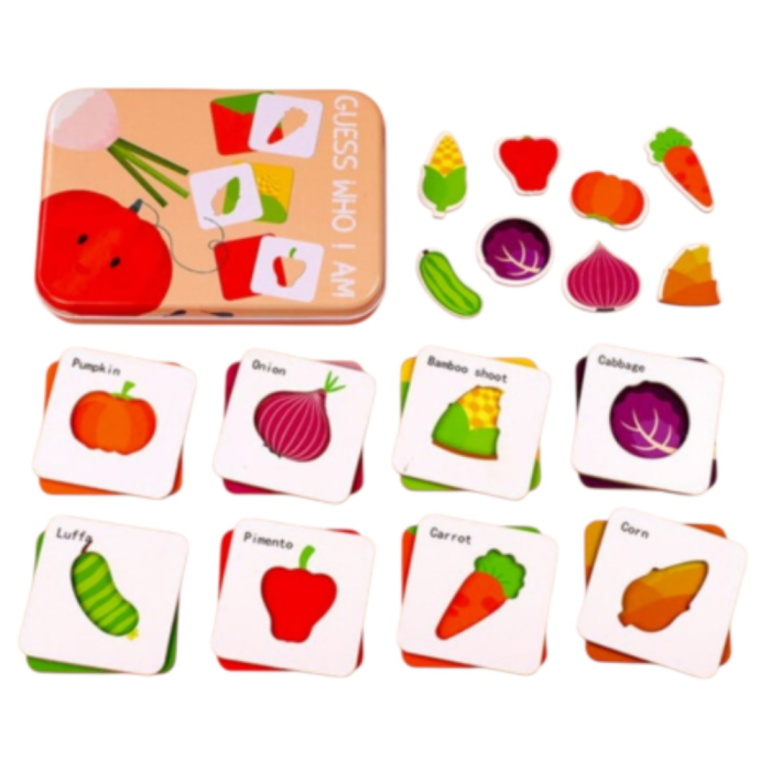 Puzzle Legume Krista | Cutie Metalică și Educațională