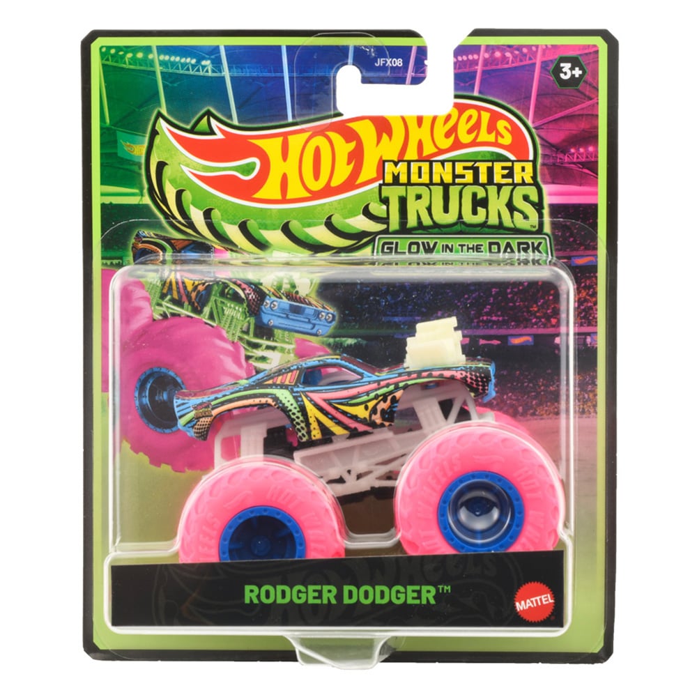 Hot Wheels Rodger Dodger Monster Truck Glow in the Dark