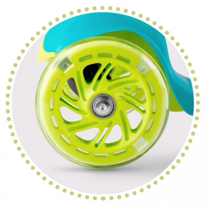 Trotineta Pliabila Ricokids Loco cu LED Turcoaz - imagine 4