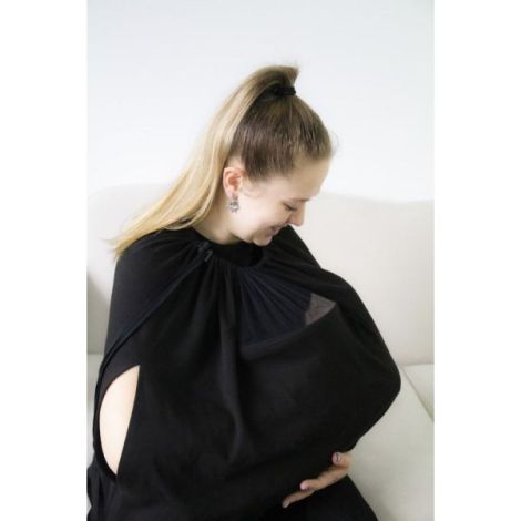 Sal alăptare BabyJem negru cu fereastră, discreție maximă