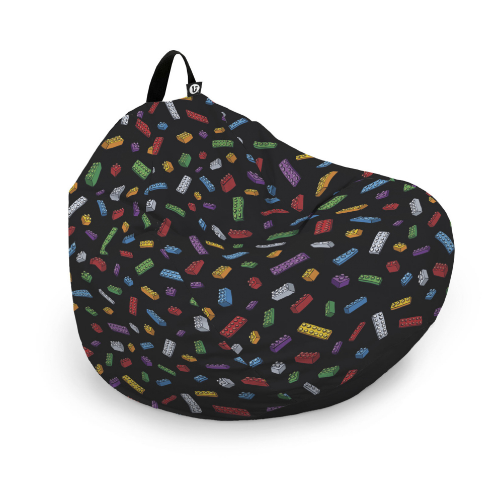 Husa Bean Bag Para XL Updeco, Lego Fundal Negru - imagine 6