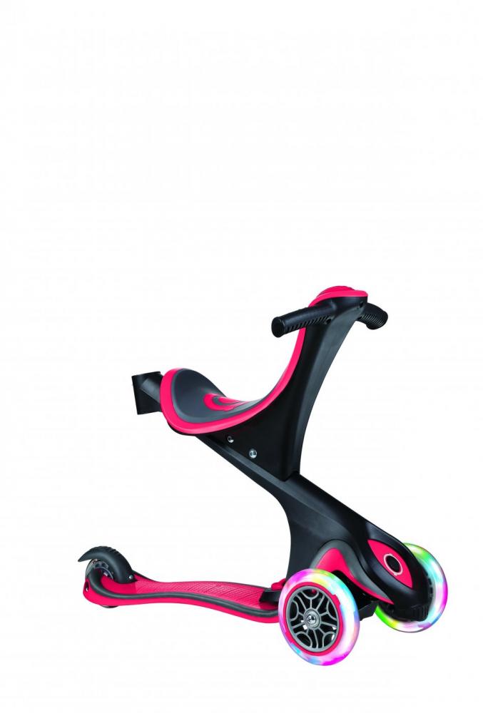 Globber Evo Comfort 4in1 Rosu, LED, Reglabila - imagine 3