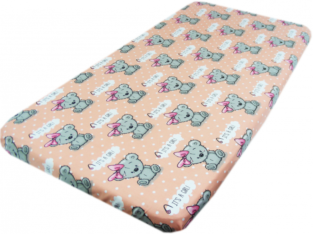Cearceaf Bumbac Elastic 120x60 cm Nichiduta