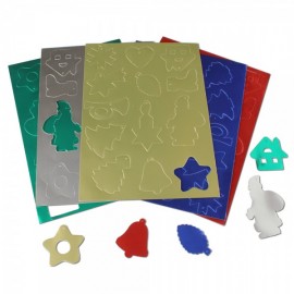 Forme Deco Crăciun Folia Paper, 65 Bucăți - imagine 2