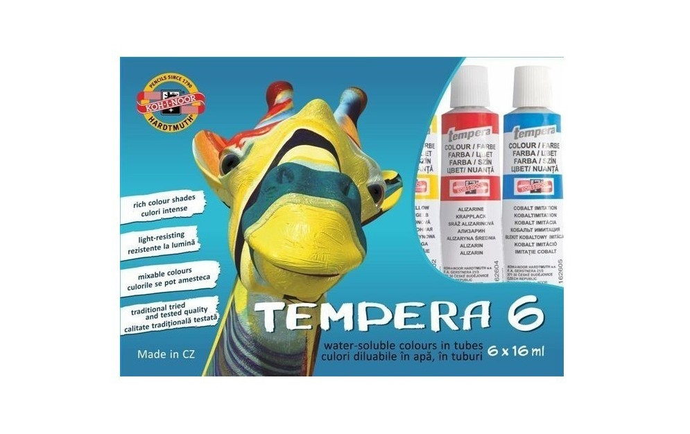 Culori Tempera Koh-i-noor, 6x16ml