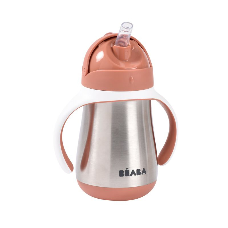 Cana Beaba cu Pai Inox 250ml - Terracotta - imagine 2