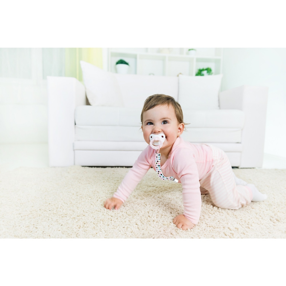Lanț Suzetă Textil Multicolor Babyjem - imagine 2