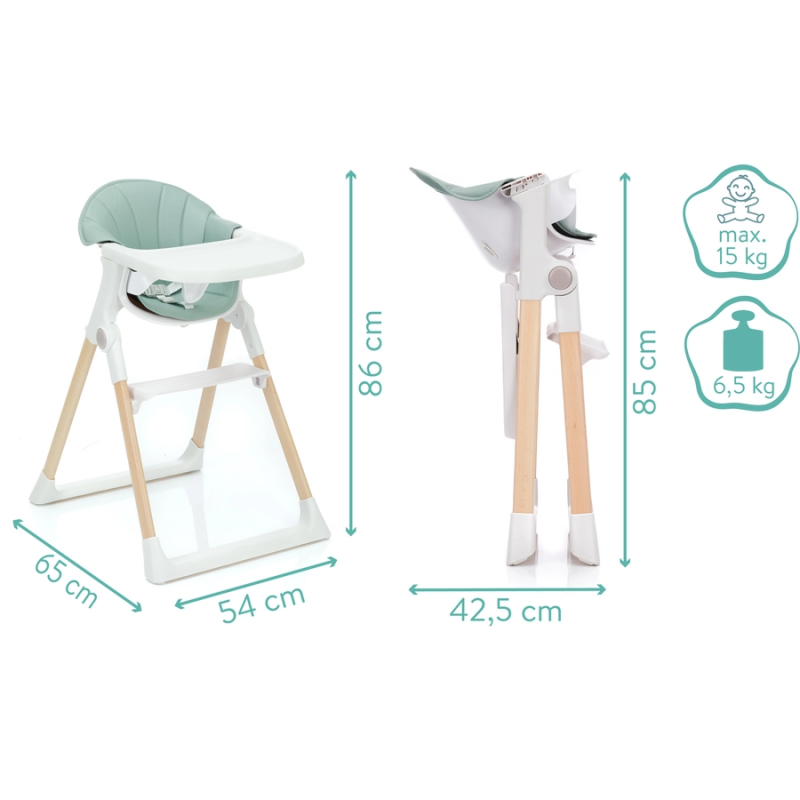 Scaun de masa Fillikid Noah 2 in 1 Menta