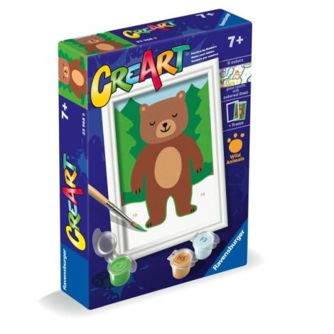Ravensburger CreArt Pictura Urs Sălbatic pentru Copii - imagine 2