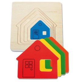 Puzzle Stratificat Casuta Beleduc - Lemn Educational