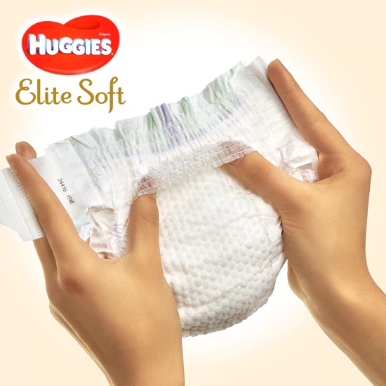 Huggies Elite Soft 4-6kg, 66buc - Confort Premium - imagine 2