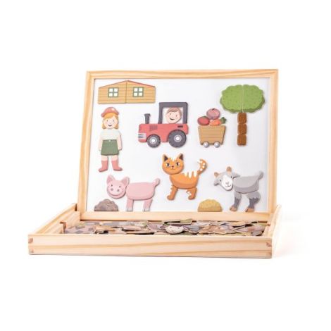 Tablă Magnetică Woodyland - Jucărie Creativă 2 Fețe