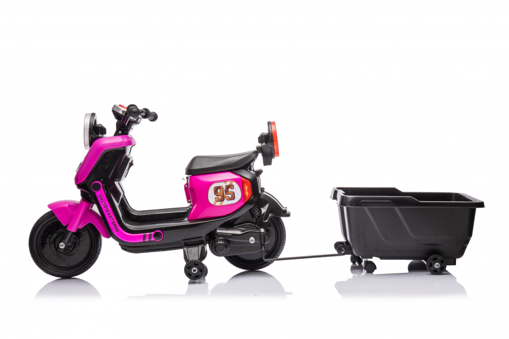 Motocicleta Electrica Nichiduta cu Remorca pentru Copii - imagine 4