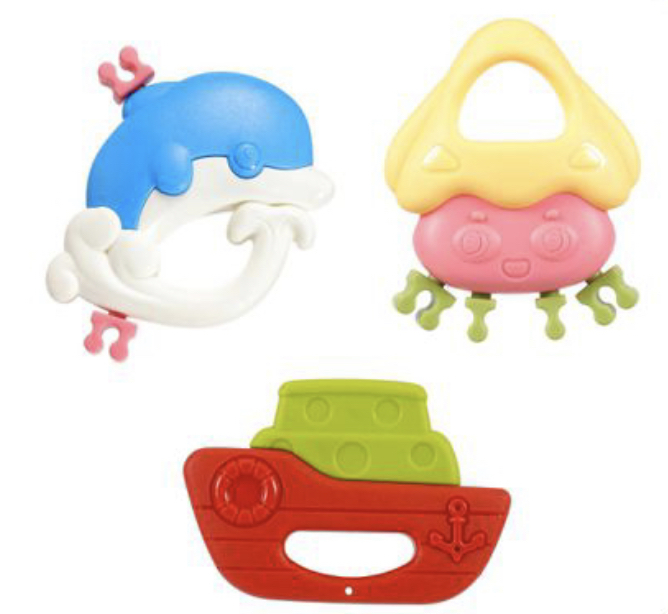 Set 3 Jucării Dentiție Ocean Krista | Sigur și Moale