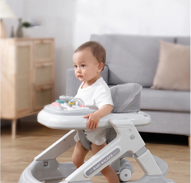 Premergator Little Mom Driver Grey, Scaun Reglabil, Roti Pivotante
