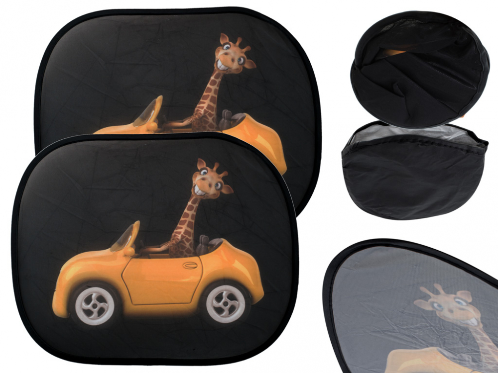 Set 2 Parasolare Auto Girafa Ikonka