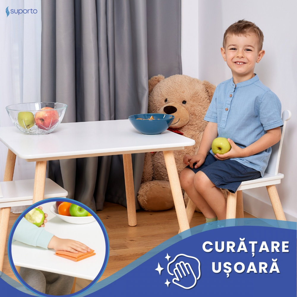 Suporto Set Masă Scaune Copii Print Printesa - imagine 5