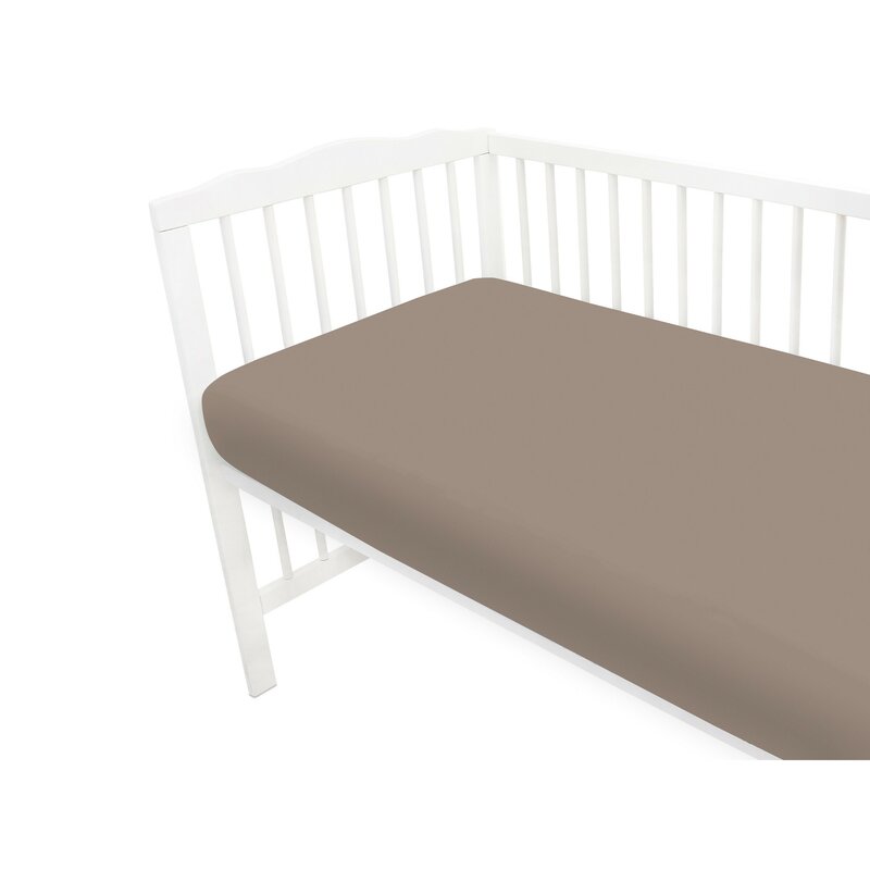 Cearceaf Bumbac MimiNu Royal Mocha 120x60 - imagine 2