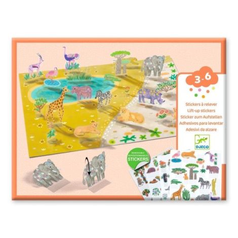Set Creativ Djeco Stickere Reutilizabile Animale