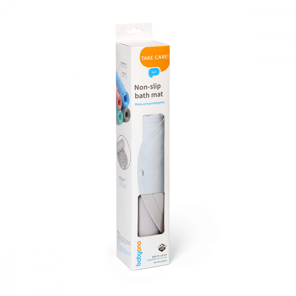 Covor antiderapant BabyOno, 55x35 cm, Gri - imagine 4