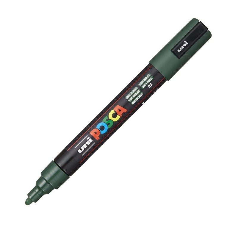 Marker Posca PC-5M Verde, Vârf Mediu 2.5mm