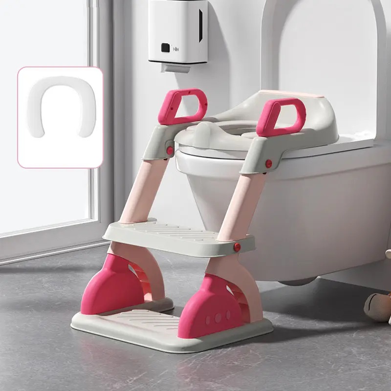 Reductor Toaletă Little Mom Pink - Independență Sigură - imagine 6