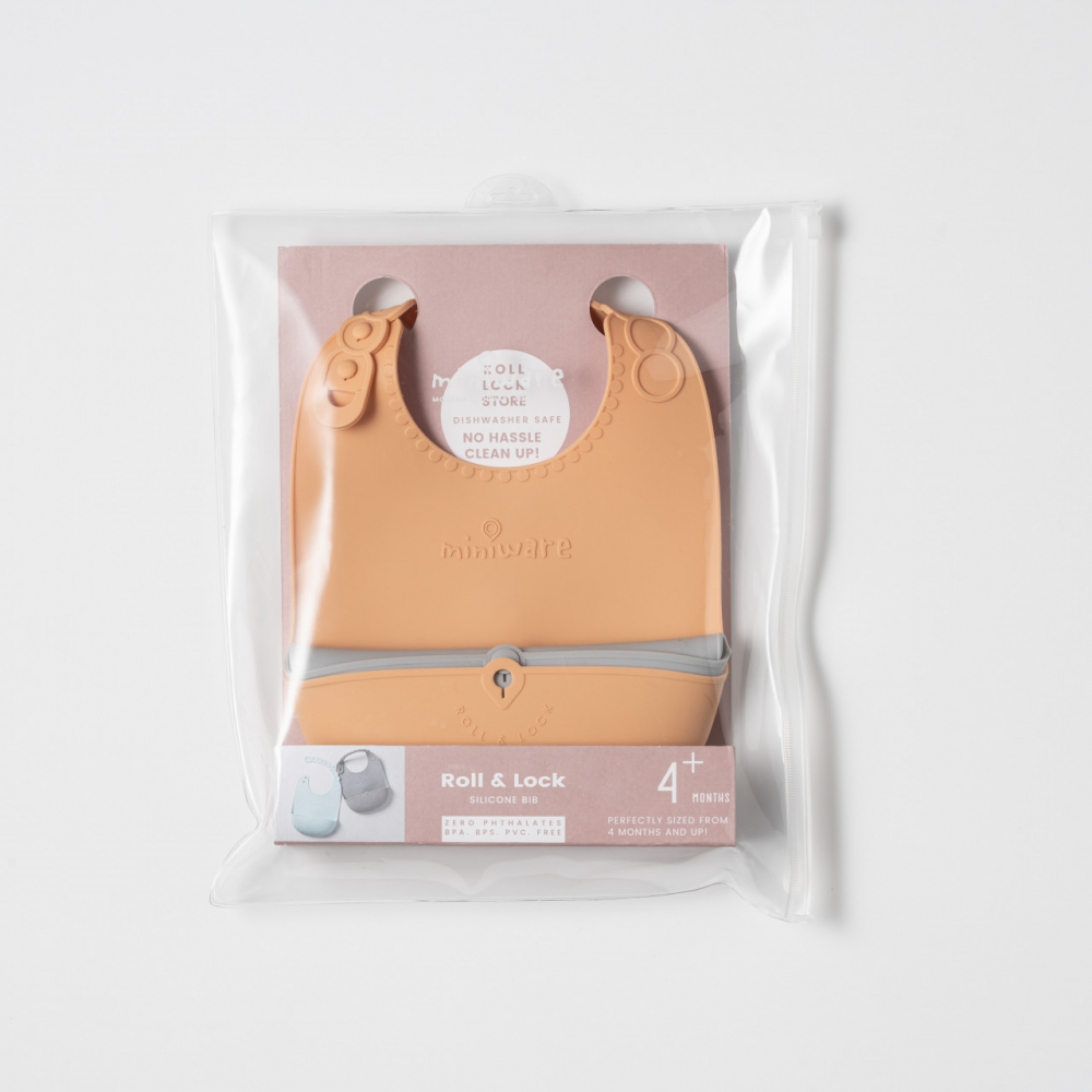 Baveta Miniware Roll & Lock Toffee | Antiderapă - imagine 5