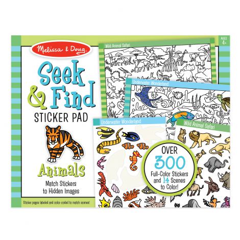 Melissa & Doug Bloc Colorat Animale și Abtibilduri