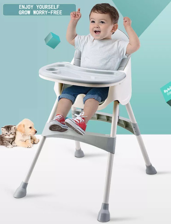 Scaun Little Mom Dinner Dark Blue Transformabil - imagine 5