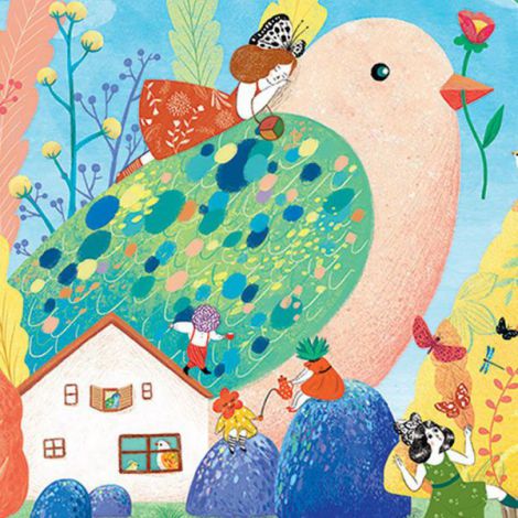 Puzzle Djeco Miss Birdy 350 piese - imagine 2