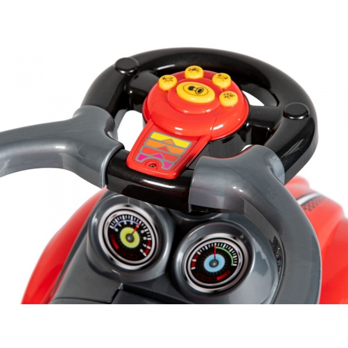 Mașinuță 3 în 1 Ecotoys Roșu | Cu Mânăr și Bară Protectie - imagine 9