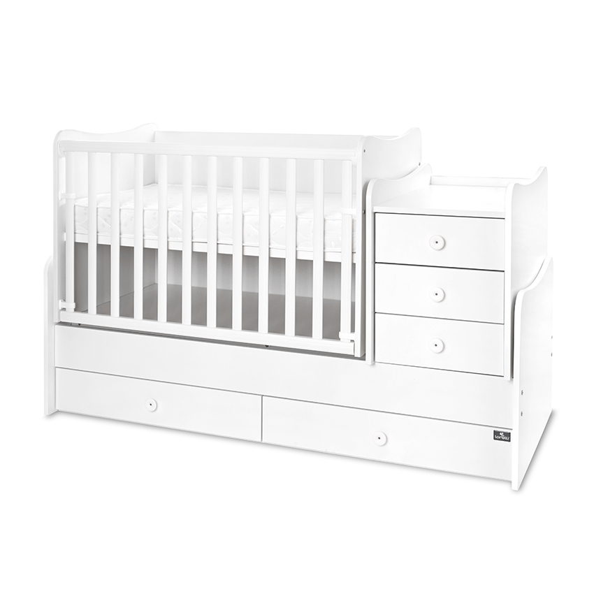Lorelli Maxi Plus Trio White - Pat transformabil 3 în 1