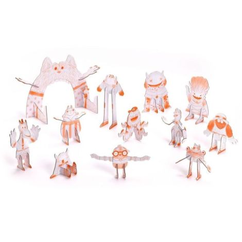 Kit Creativ Monstri Djeco - Asamblare 3D - imagine 5