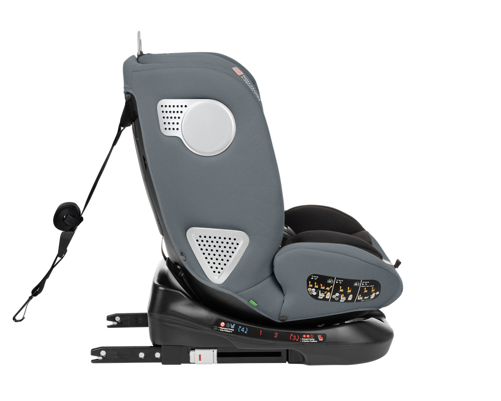 Scaun Auto KikkaBoo i-Moove i-SIZE, Isofix, Dark Grey - imagine 8