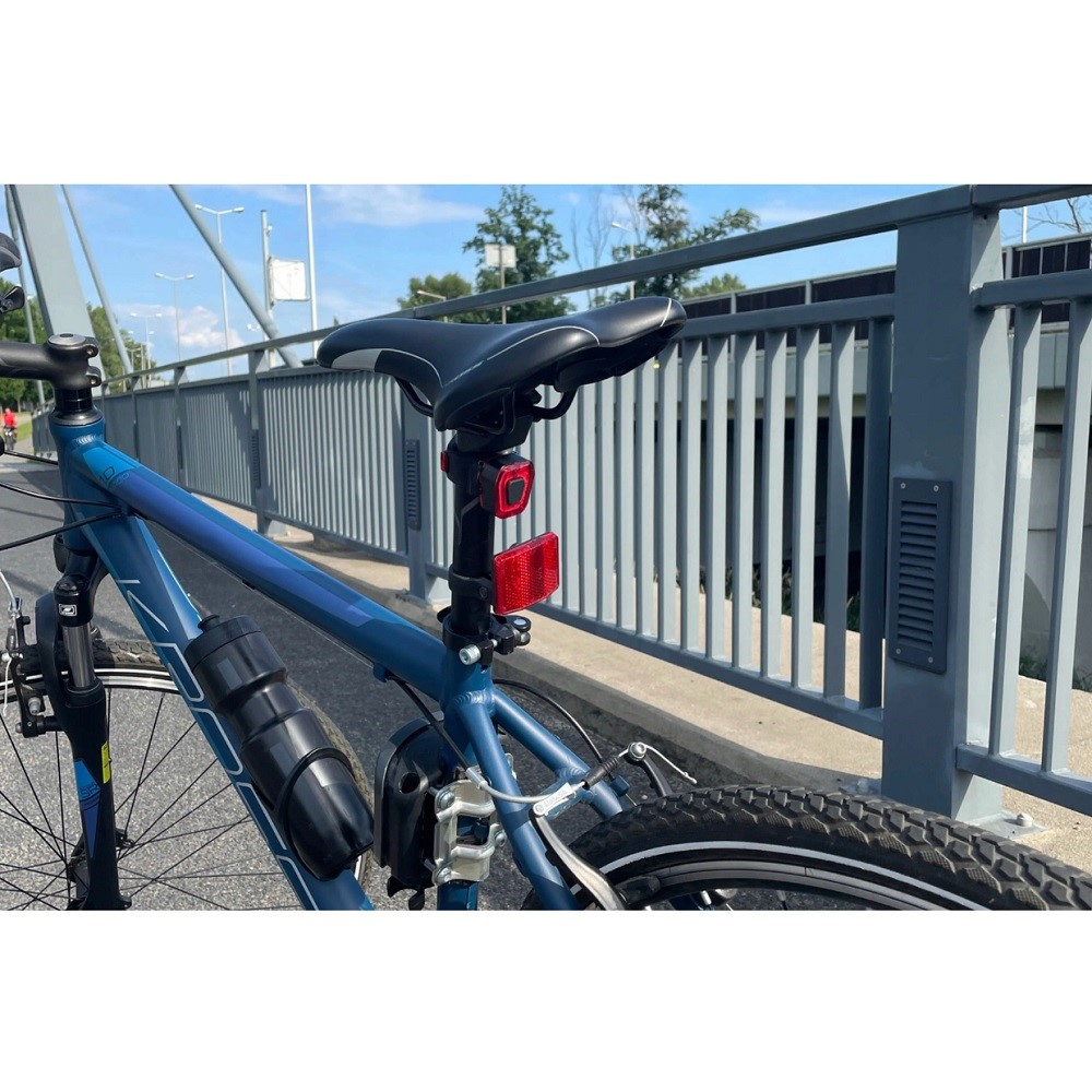 Stop Bicicleta Ikonka LED USB, 100 Lumeni, Rezistent la Apă - imagine 4