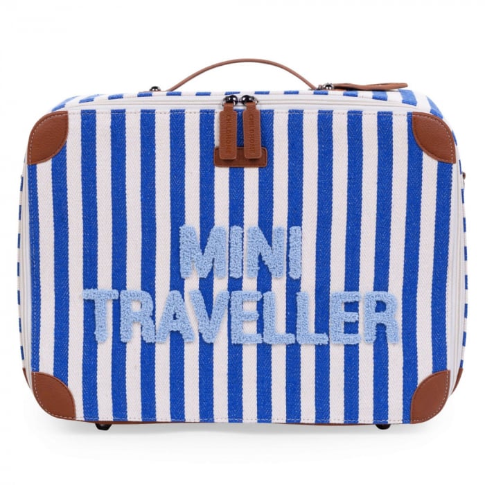 Valiza Childhome Mini Traveller Albastru Alb