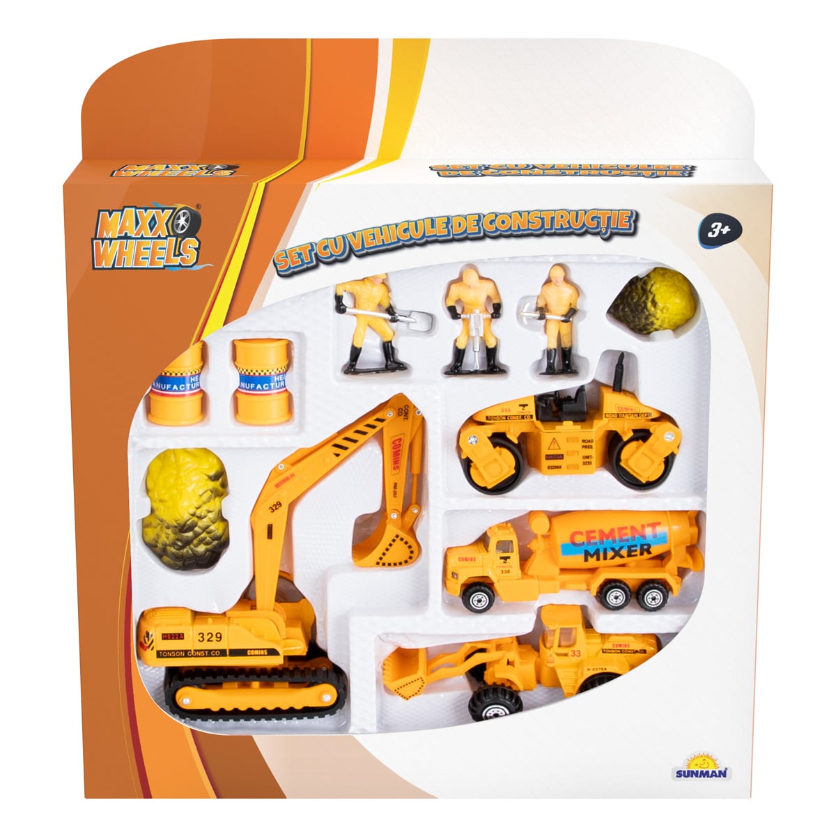 Set Constructie Maxx Wheels 4 Masinute Metal
