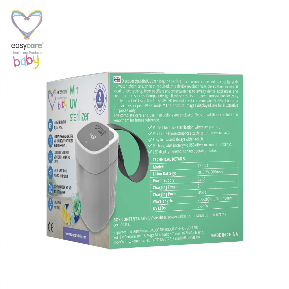 Mini Sterilizator UV Easycare Baby - 99.9% Igienă - imagine 7