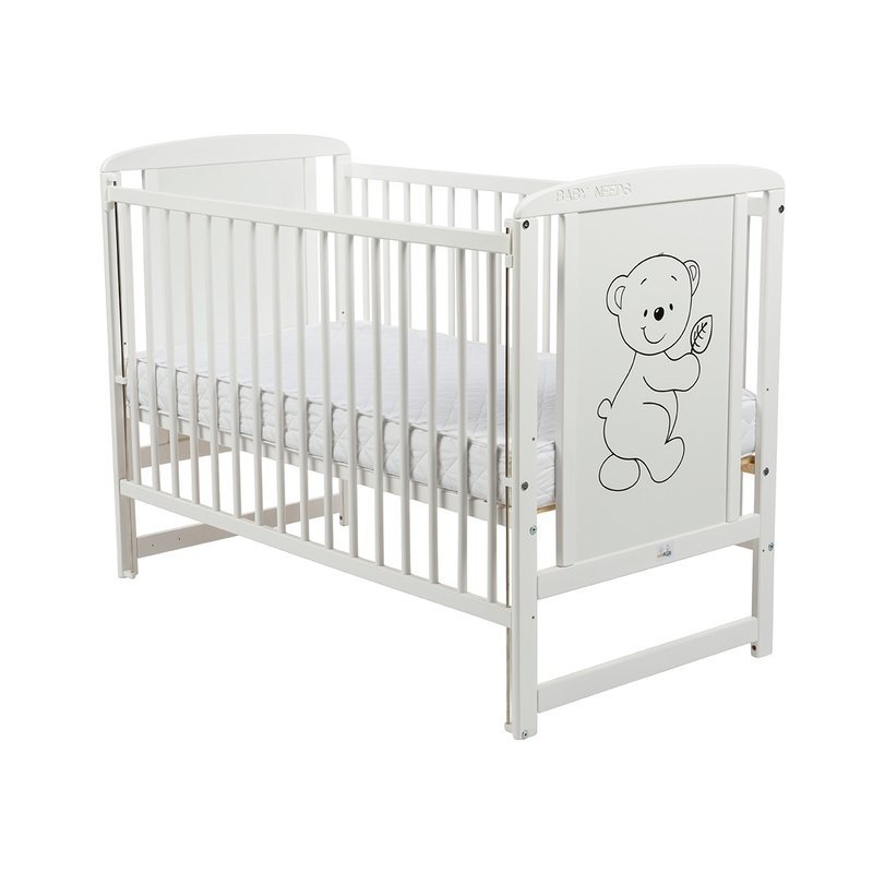 Patut Timmi Babyneeds 120x60 cu Laterala Culisanta, Alb