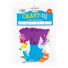 Flori Felt Autoadezive Baker Ross 200 Buc - imagine 2