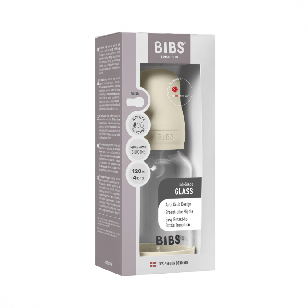 Bibs Biberon Anticolici Sticlă 120ml Ivory - imagine 4