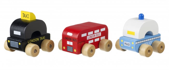 Set Vehicule Londoneze Lemn Orange Tree Toys