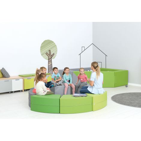Puf Quadro Paolo Scurt Verde Închis | Moje Bambino - imagine 6